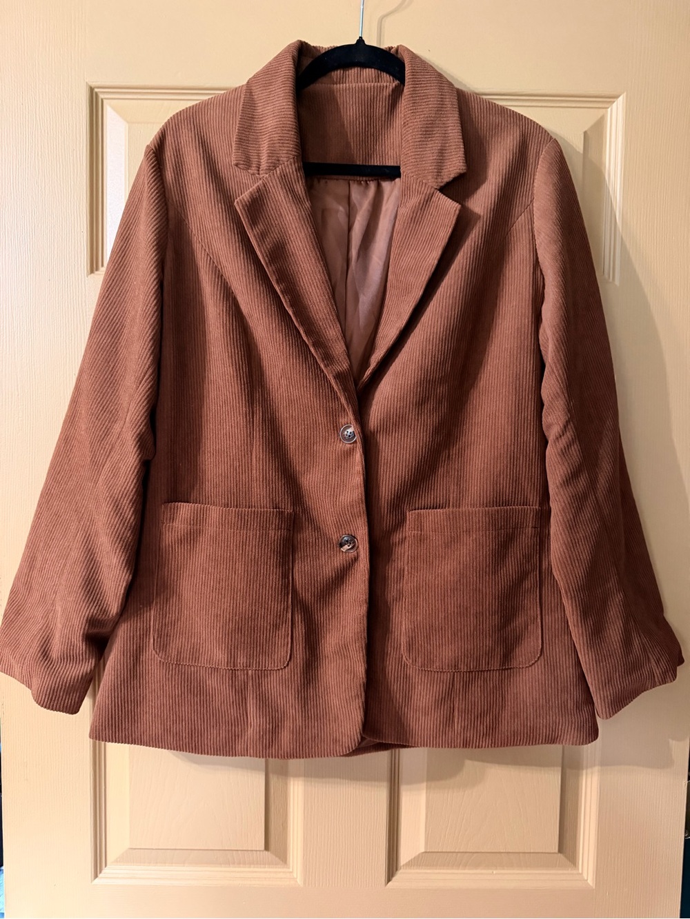 Amazon Women's Corduroy Blazer in Rust Brown